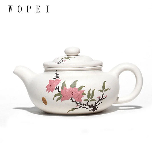 260ml Yixing High-end Purple Clay Teapot Famous Handmade Tea Pot Raw Ore White Duan Mud Kettle Chinese Zisha Tea Set Collection
