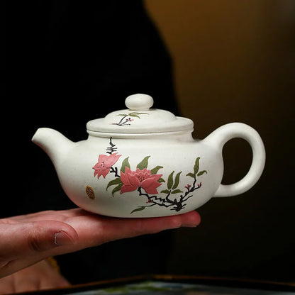 260ml Yixing High-end Purple Clay Teapot Famous Handmade Tea Pot Raw Ore White Duan Mud Kettle Chinese Zisha Tea Set Collection