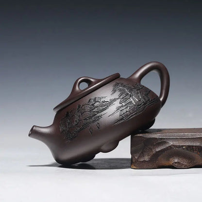 260ml Yixing Purple Clay Teapot Handmade  Filter Xishi Tea Pot Chinese Authentic Zisha Tea Set Kettle Customized Gifts