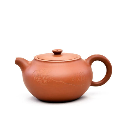 260ml Yixing Purple Clay Teapot Master Handmade Bead Round Teapot Black Tea Dahongpao Kung Fu Teapot Tea Set Gift Set