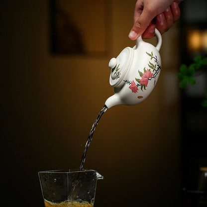 260ml Yixing Purple Clay Teapots Famous Handmade Antique Tea Pot Raw Ore White Section Mud Kettle Chinese High-end Zisha Tea Set