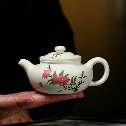 260ml Yixing Purple Clay Teapots Famous Handmade Antique Tea Pot Raw Ore White Section Mud Kettle Chinese High-end Zisha Tea Set