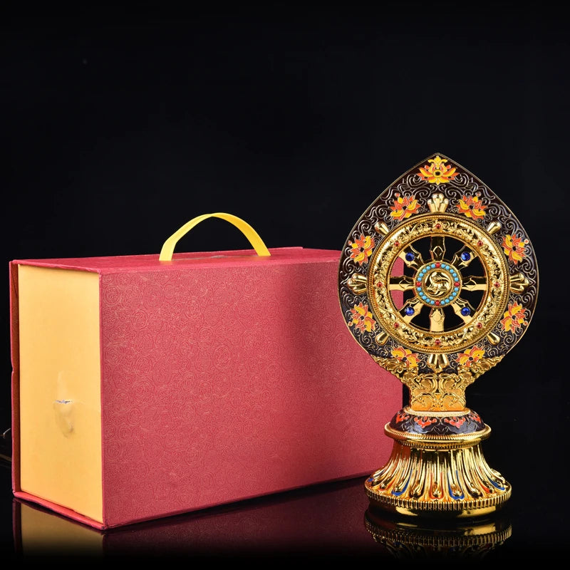 26CM TALL # Buddhist  # family home efficacious Protection Buddhist Temple  gilding prayer  Cakra  Practice instruments  statue