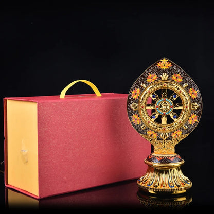 26CM TALL # Buddhist  # family home efficacious Protection Buddhist Temple  gilding prayer  Cakra  Practice instruments  statue