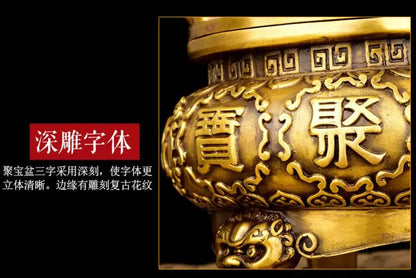 26CM # bless family Safety luck bring wealth Talisman # home FENG SHUI efficacious Protection  Cornucopia brass statue