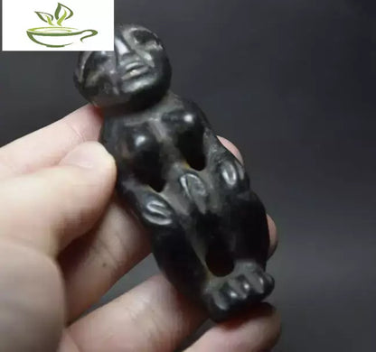 Hongshan culture archaize black iron meteorite female Hongshan people small statue