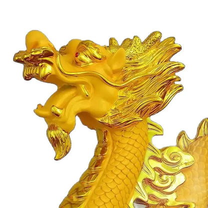 26cm Zodiac dragon ornament Resin dragon bead handicraft furnishing articles Prosperous home decoration mascot statue