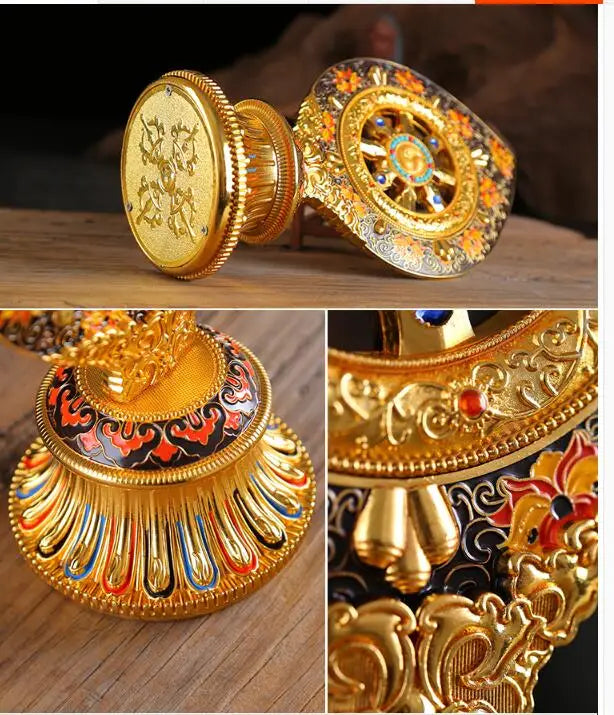26cm large Buddhist articles HOME efficacious Protection Tibet Nepal Buddhism Tantric ritual gilding Qi Zheng Bao statue