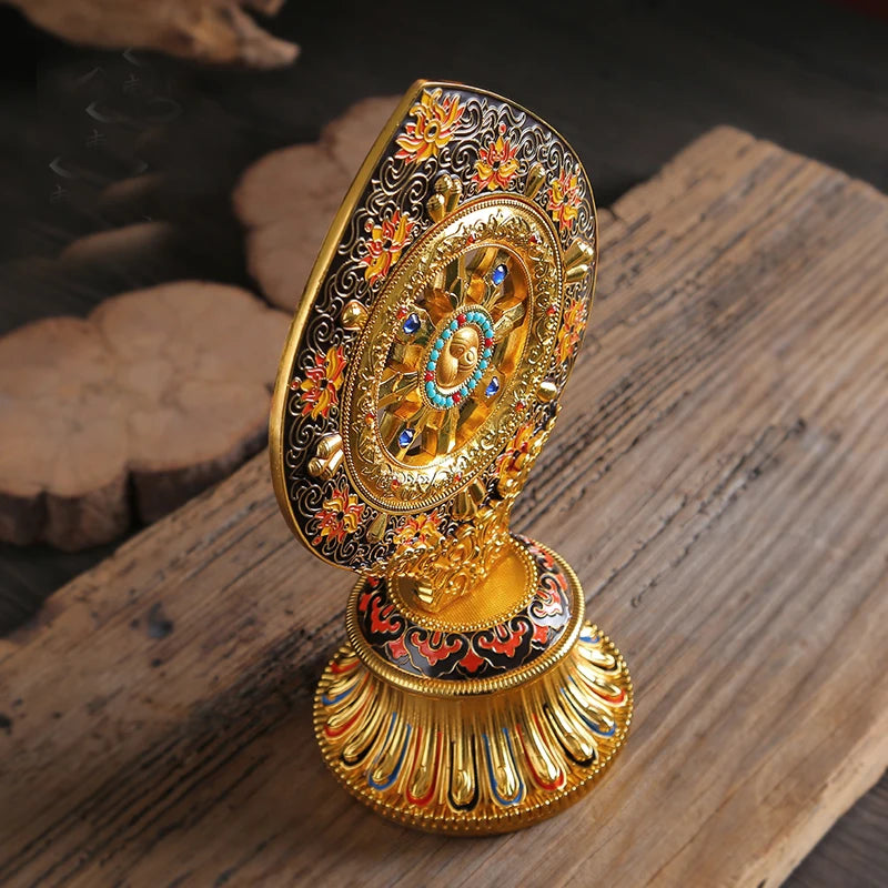 26cm large Buddhist articles HOME efficacious Protection Tibet Nepal Buddhism Tantric ritual gilding Qi Zheng Bao statue