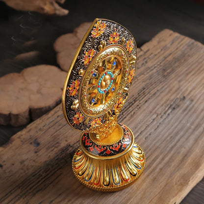 26cm large Buddhist articles HOME efficacious Protection Tibet Nepal Buddhism Tantric ritual gilding Qi Zheng Bao statue