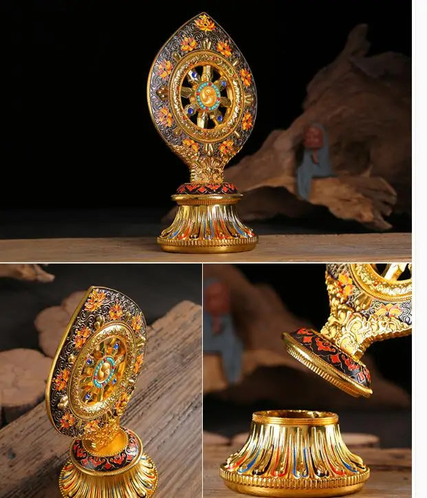 26cm large Buddhist articles HOME efficacious Protection Tibet Nepal Buddhism Tantric ritual gilding Qi Zheng Bao statue
