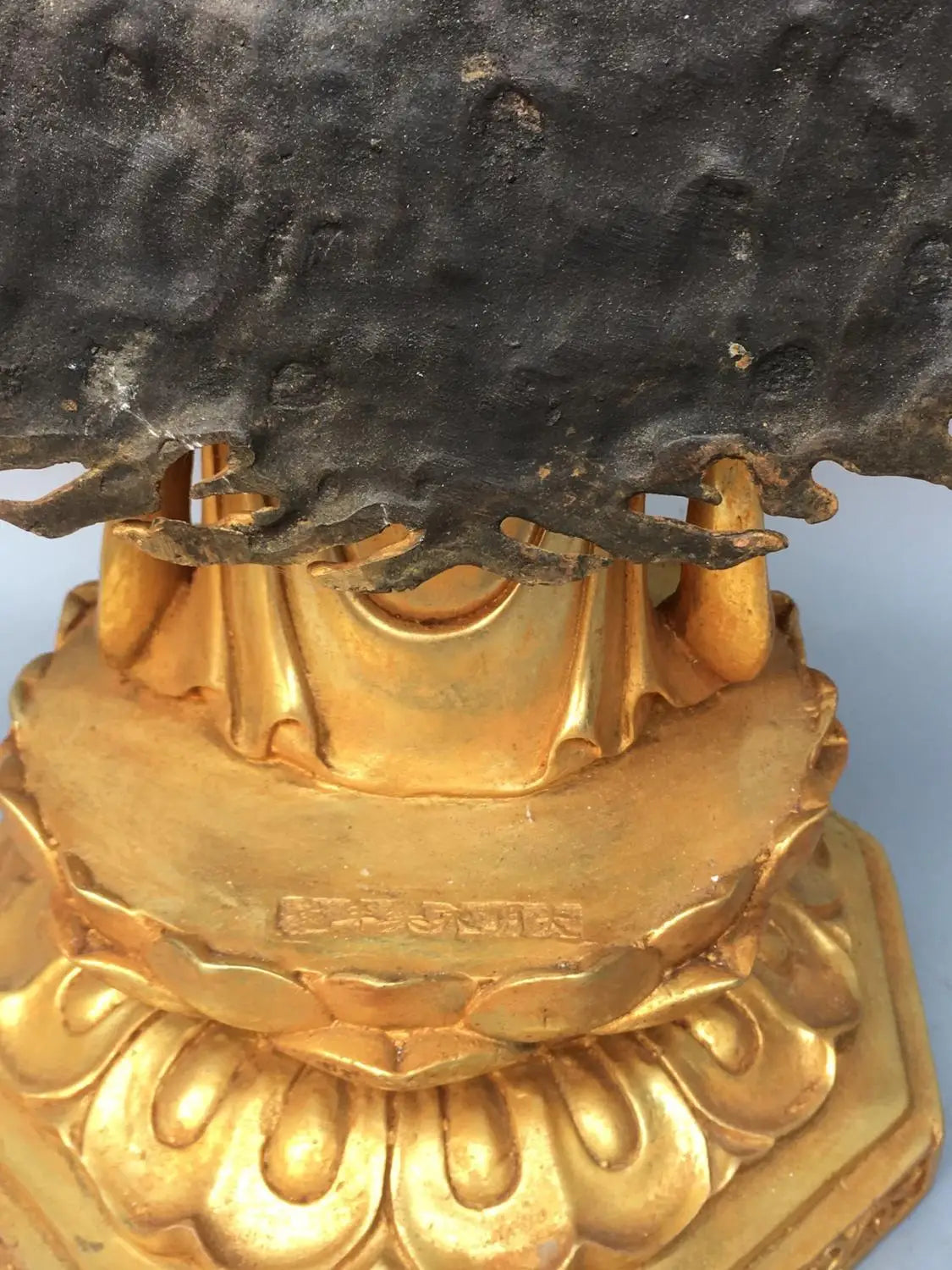 27"Tibet Temple Collection Old Bronze Gilt 1000-arm Guanyin Bodhisattva Backlit Station Buddha Worship Hall Town house