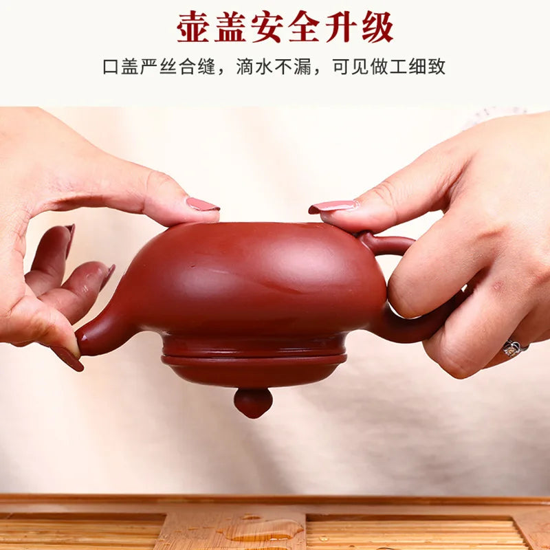 270cc Authentic Dahongpao Zisha Teapot Chinese Yixing Purple Clay Tea Pot Tradition Tea Ceremony Accessories Household Drinkware