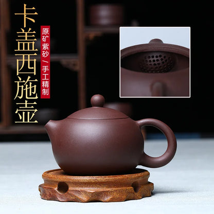 270cc Chinese Yixing Purple Clay Teapot Teaware Household Tea Ceremony Gifts Portable Authentic Handmade Tea Pots