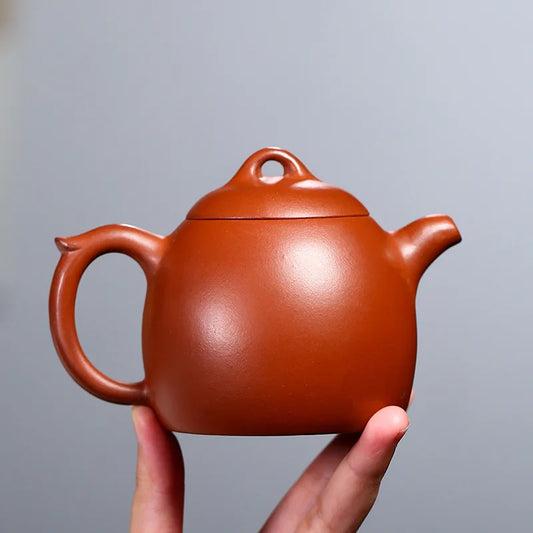 270ml Chinese Yixing Purple Clay Teapots Hand-painted Peony Pear Shape Tea Pot Kettle High-end Handmade Zisha Tea Set Collection