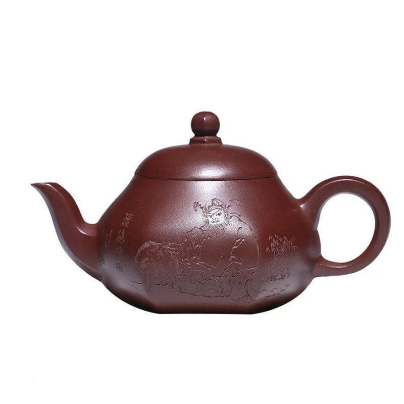 270ml Chinese Yixing Purple Clay Teapots Handmade Tea Pot Raw Ore Dragon Blood Sand Kettle High-end Zisha Tea Set Collection