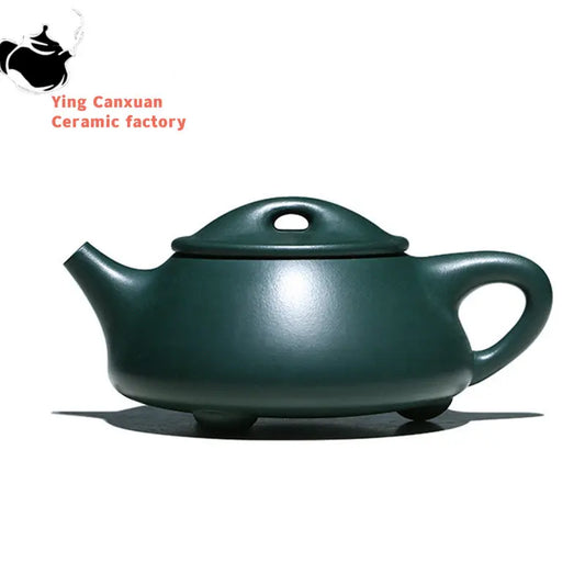 270ml High-end Yixing Purple Clay Teapot Famous Handmade Tea Pot Collection Raw Ore Dark Green Clay Kettle Chinese Zisha Tea Set