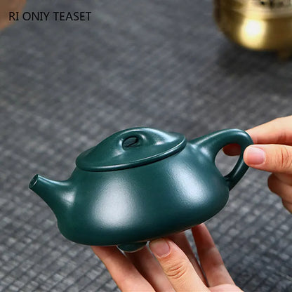 270ml High-end Yixing Purple Clay Teapot Famous Handmade Tea Pot Collection Raw Ore Dark Green Clay Kettle Chinese Zisha Tea Set