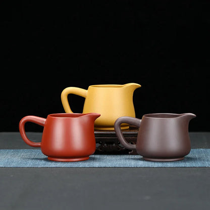 270ml Purple Clay Gongdao Cup Mug Tea Set Teapot Chinese Kung Fu Tea Cup Set kettle Drankware Justice Cup Teapot Teaware