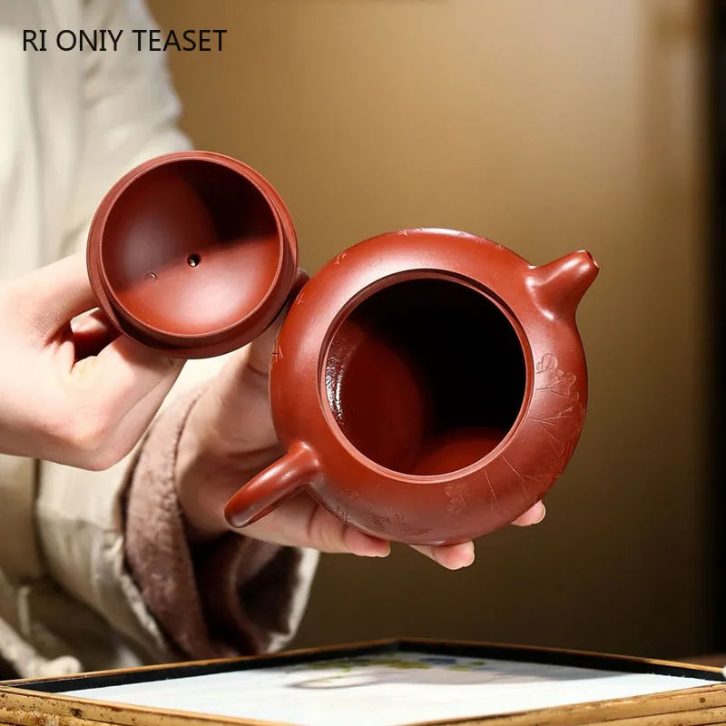 270ml Yixing Famous Purple Clay Teapot Handmade Tea Pot Raw Ore Dahongpao Mud Kettle Chinese Zisha Tea Set Collection Gifts