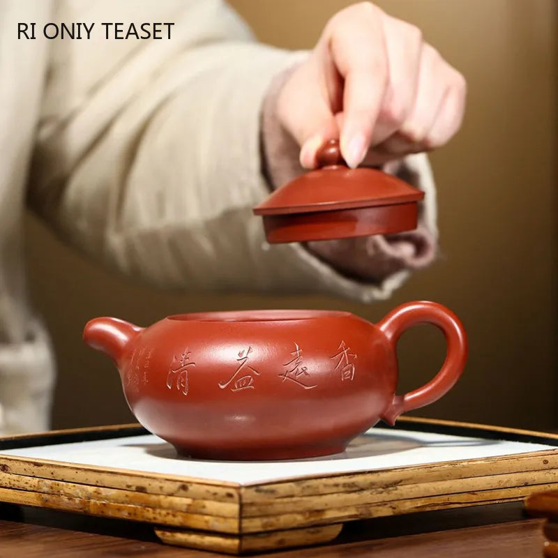 270ml Yixing Famous Purple Clay Teapot Handmade Tea Pot Raw Ore Dahongpao Mud Kettle Chinese Zisha Tea Set Collection Gifts