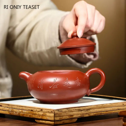 270ml Yixing Famous Purple Clay Teapot Handmade Tea Pot Raw Ore Dahongpao Mud Kettle Chinese Zisha Tea Set Collection Gifts