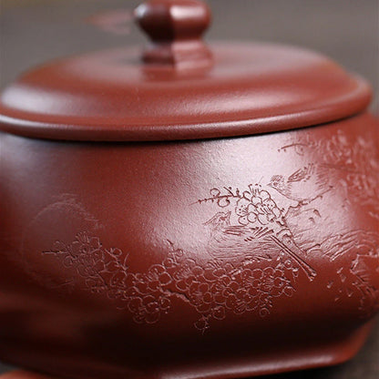 270ml Yixing High-end Purple Clay Teapots Famous Handmade Hexagonal Tea Pot Raw Ore Purple Mud Kettle Chinese Zisha Tea Set