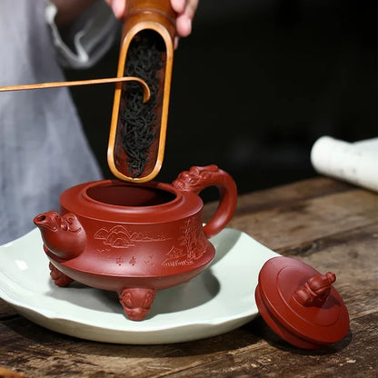 270ml Yixing Purple Clay Teapot Traditional Handmade Dragon Shape Tea Pot Beauty Kettle Chinese Zisha Teaware Tea Ceremony Gifts