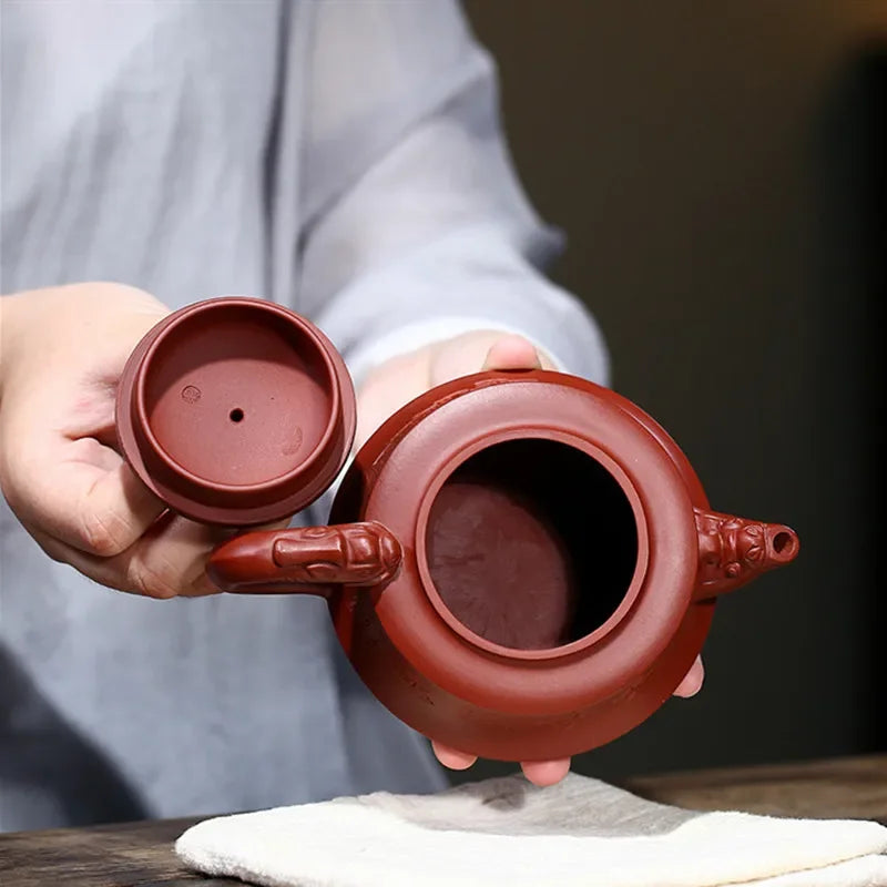 270ml Yixing Purple Clay Teapot Traditional Handmade Dragon Shape Tea Pot Beauty Kettle Chinese Zisha Teaware Tea Ceremony Gifts