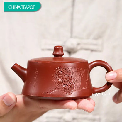 120ml Chinese Yixing Purple Clay Teapots Authentic Raw Ore Dahongpao Mud Tea Pot Beauty Kettle Famous Handmade Zisha Tea Set