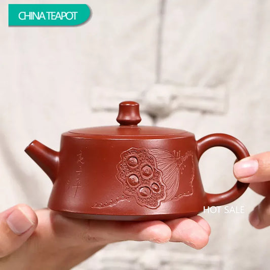 120ml Chinese Yixing Purple Clay Teapots Authentic Raw Ore Dahongpao Mud Tea Pot Beauty Kettle Famous Handmade Zisha Tea Set