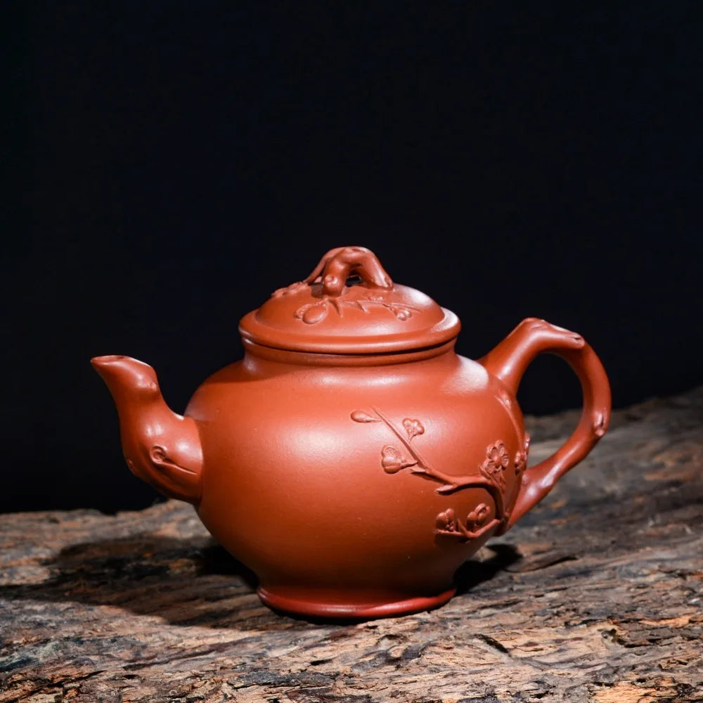 275ml Authentic Yixing original mine purple clay tea pot famous handmade plum spring tea pot Kung Fu tea kettle gift set custom