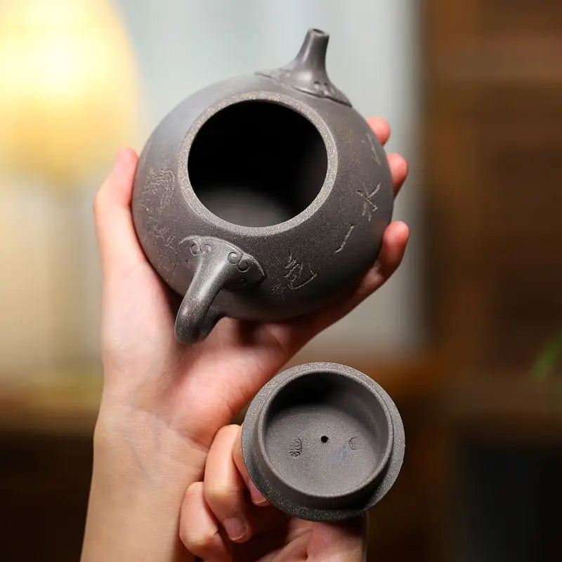 275ml Chinese Yixing Purple Clay Pot Handmade Brewing Teapot Household Chinese Kung Fu Tea Set