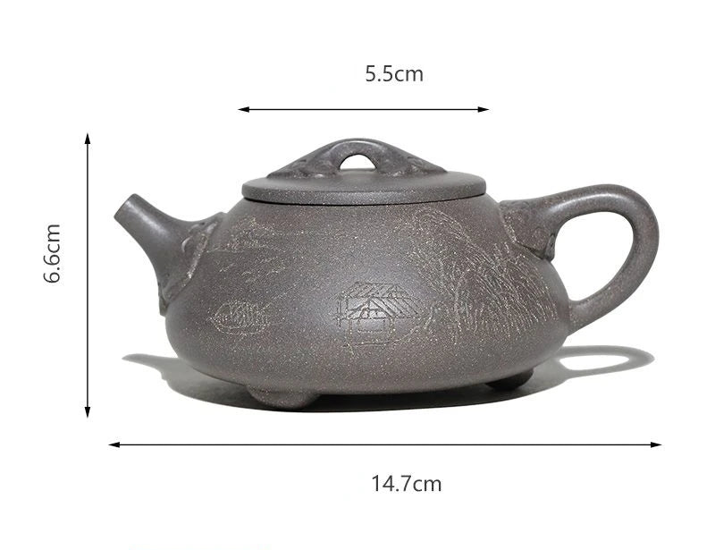 275ml Chinese Yixing Purple Clay Pot Handmade Brewing Teapot Household Chinese Kung Fu Tea Set