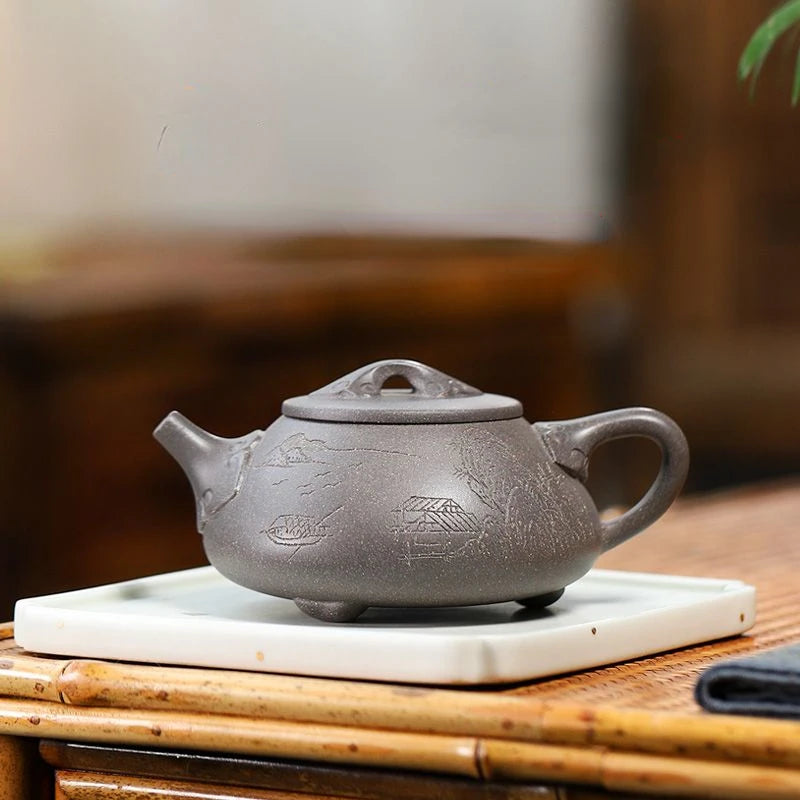 275ml Handmade Chinese Yixing Purple Clay Pot Brewing Teapot Household Kung Fu Tea Set