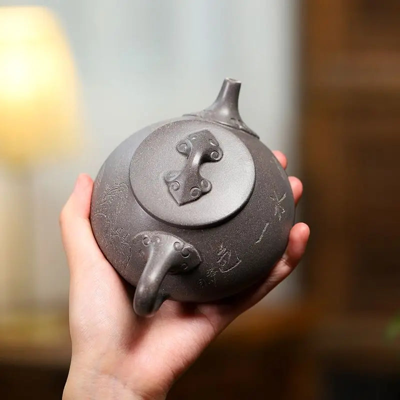 275ml Handmade Chinese Yixing Purple Clay Pot Brewing Teapot Household Kung Fu Tea Set