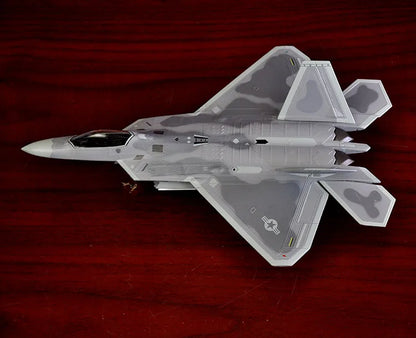 27CM long Military enthusiast # 1:72 America air force modern Simulated aircraft F-22 Fighter battleplane alloy Model statue