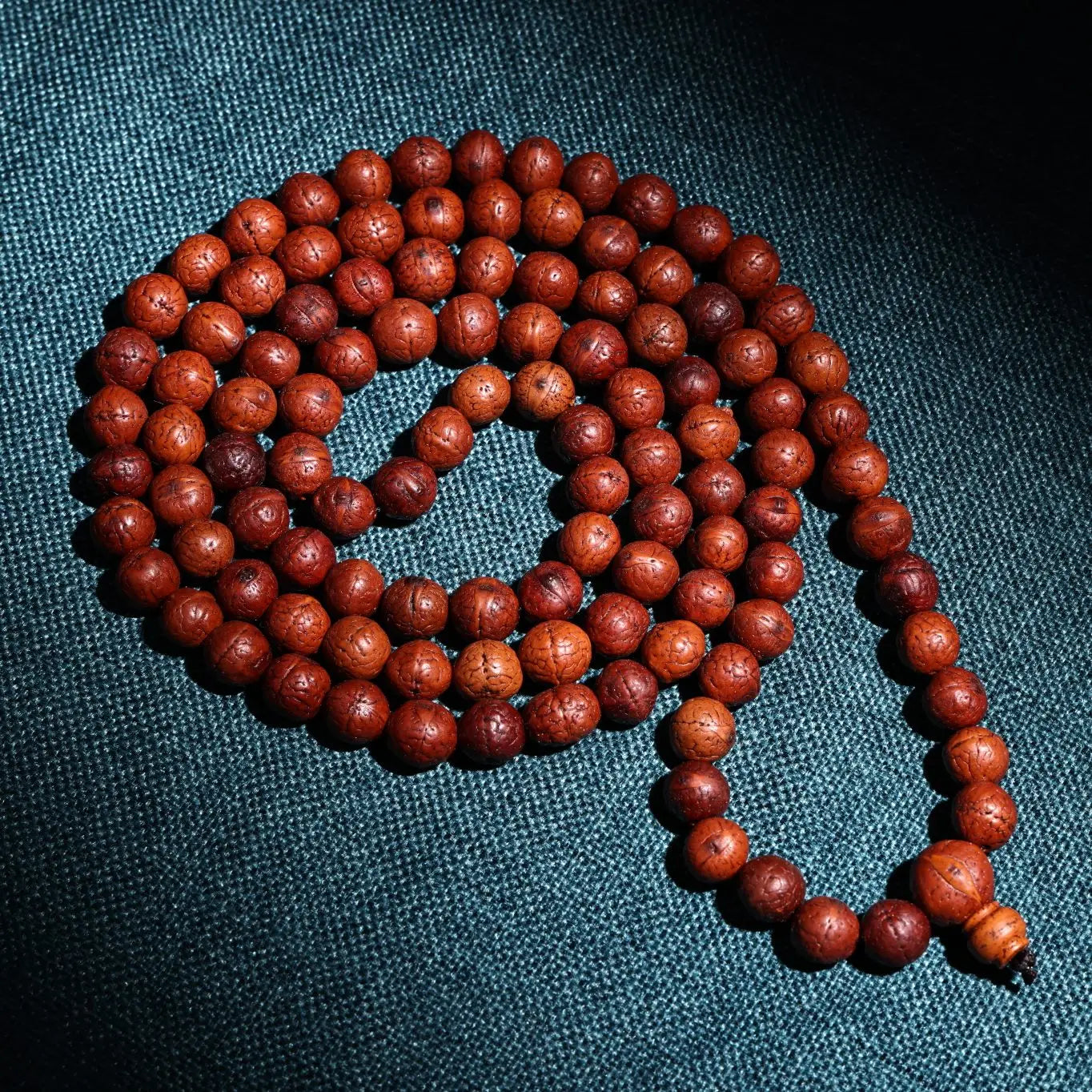 28"Tibetan Temple Collection Old Natural Phoenix Eye Bodhi Ball 108 Buddha Beads Necklace Pendant Amulet Town house Exorcism