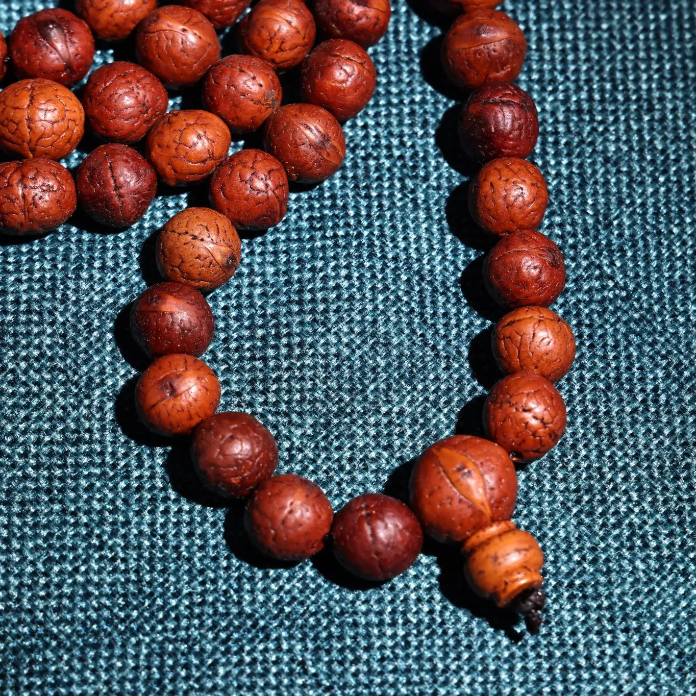 28"Tibetan Temple Collection Old Natural Phoenix Eye Bodhi Ball 108 Buddha Beads Necklace Pendant Amulet Town house Exorcism