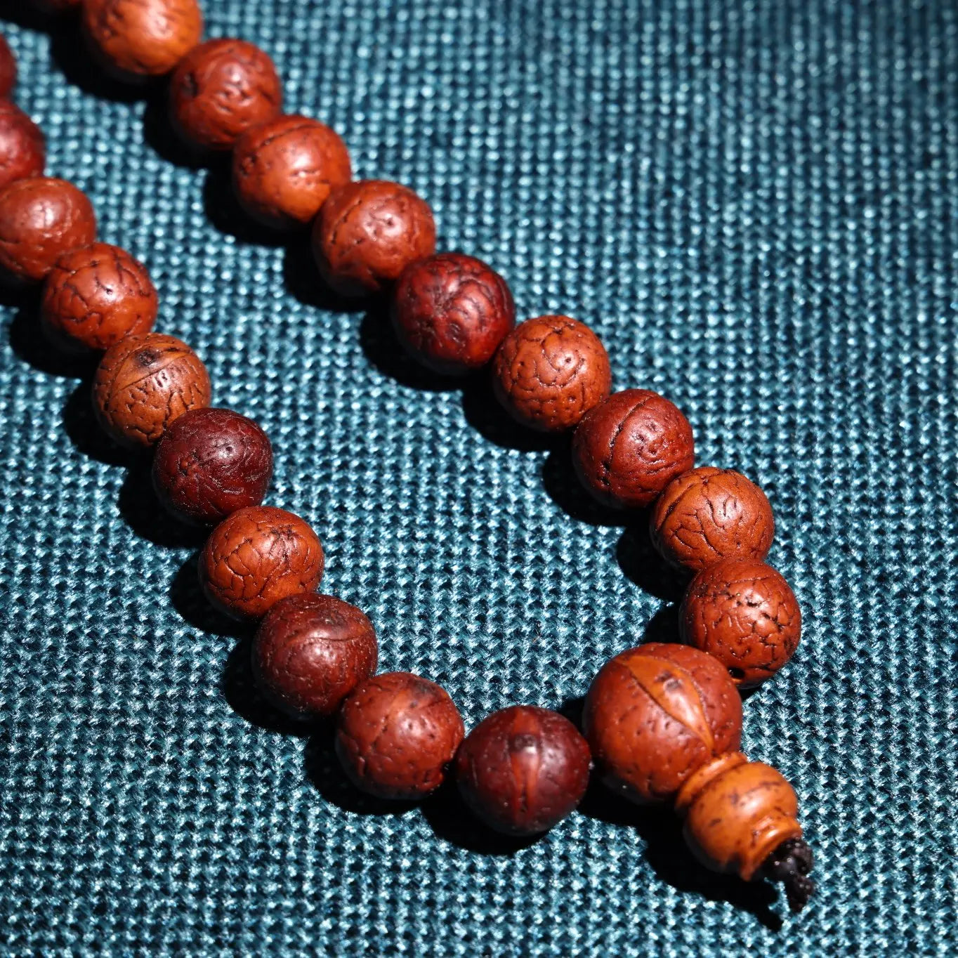 28"Tibetan Temple Collection Old Natural Phoenix Eye Bodhi Ball 108 Buddha Beads Necklace Pendant Amulet Town house Exorcism