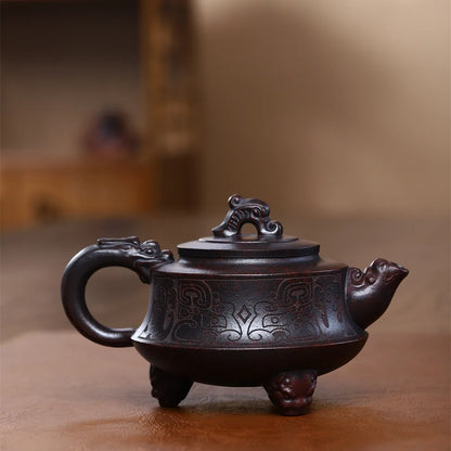280cc Yixing Handmade Purple Clay Teapot Hand Painted TeaSet Cup Drinking Utensil Kettle Tea Ceremony Gifts