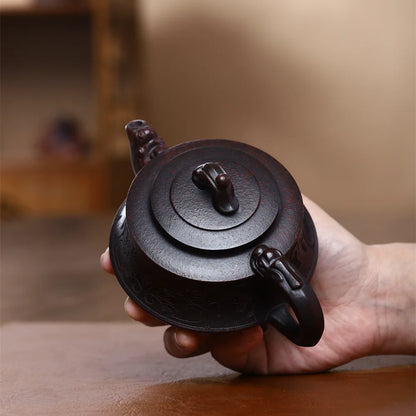280cc Yixing Handmade Purple Clay Teapot Hand Painted TeaSet Cup Drinking Utensil Kettle Tea Ceremony Gifts