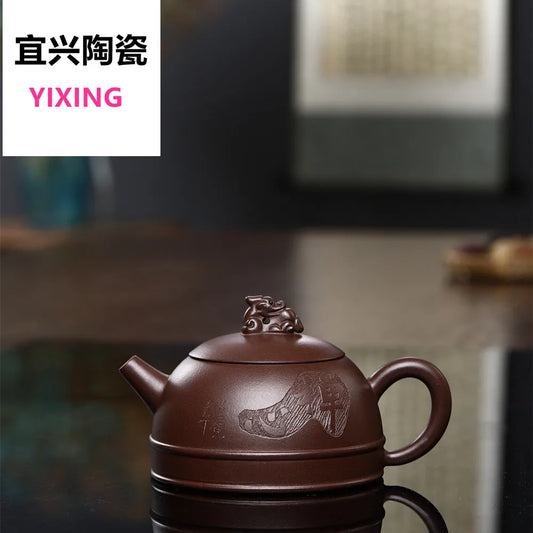 280cc Yixing Purple Clay Teapot Chinese Famous Artists Handmade Xishi Tea Pot Beauty Kettle Zisha Tea Set Teaware