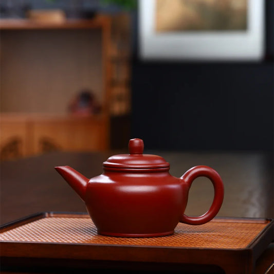 280cc Yixing teapot handmade shuiping pot raw ore Dahongpao purple clay pot Kung fu tea set home brewing teapot