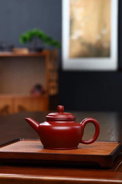 280cc Yixing teapot handmade shuiping pot raw ore Dahongpao purple clay pot Kung fu tea set home brewing teapot