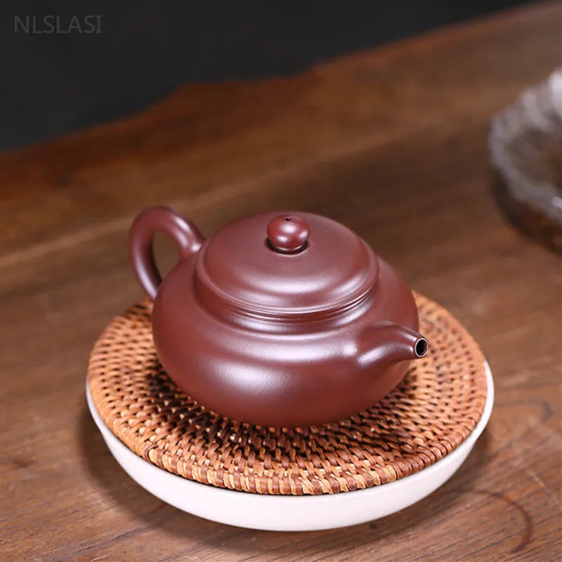 280ml Boutique Yixing Purple Clay Tea Pot Antique Zhu Mud Filter Teapot Handmade Beauty Tea Infuser Customized Tea Set Gifts