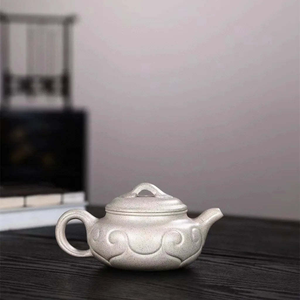 280ml Chinese Yixing High-end Purple Clay Teapots Mud-painted Peony Tea Pot Beauty Kettle Famous Handmade Zisha Tea Set