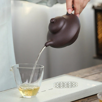 280ml Chinese Yixing Large Capacity Purple Clay Teapots Famous Handmade Tea Pot Raw Ore Purple Mud Kettle High-end Zisha Tea Set