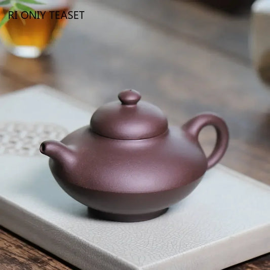 280ml Chinese Yixing Large Capacity Purple Clay Teapots Famous Handmade Tea Pot Raw Ore Purple Mud Kettle High-end Zisha Tea Set