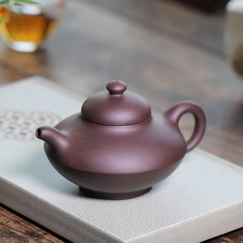 280ml Chinese Yixing Large Capacity Purple Clay Teapots Famous Handmade Tea Pot Raw Ore Purple Mud Kettle High-end Zisha Tea Set
